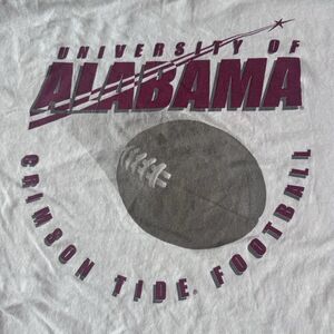 University of Alabama Crimson Tide Football T Shirt Mens Large White NCAA